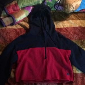 Hollister- Navy and Red Sweater